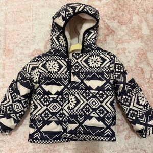 Toddler Columbia Black and White Puffer